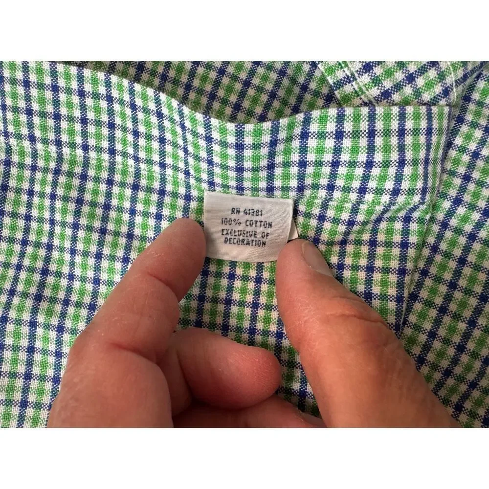 POLO by Ralph Lauren Long Sleeve Dress shirt, size XL, Blue & Green Plaid